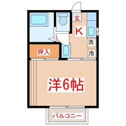 コーポ山口　Ｂ棟の物件間取画像